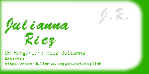 julianna ricz business card